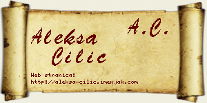 Aleksa Cilić vizit kartica